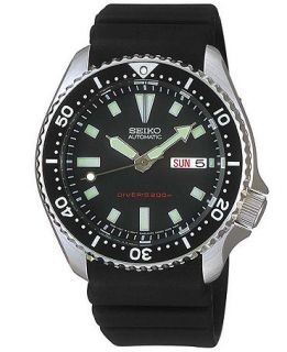 Seiko Watch, Mens Automatic Black Polyurethane Strap 40mm SKX173   Watches   Jewelry & Watches