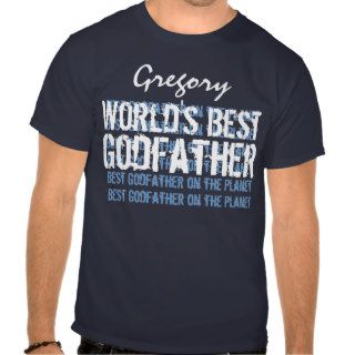 World's Best Godfather Custom Name V33 Tee Shirts