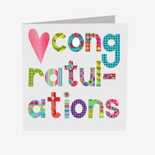 sparkly congratulations card by square card co