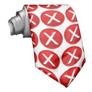 Red X   No   Symbol Custom Ties