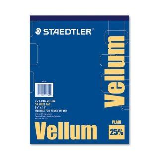 Staedtler Vellum Paper Pad   Letter   8.5" x 11"   16lb   Smooth   50 / Pad   White 