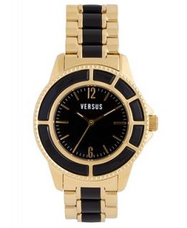 Versus by Versace Watch, Unisex Tokyo Black Enamel and Gold Ion Plated Stainless Steel Bracelet 38mm AL13SBQ709 A079   Watches   Jewelry & Watches