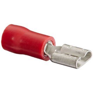 NSI Industries F22 187 2V S Vinyl Insulated Female Disconnect, Small Packs, 22 18 Wire Size, 0.187" x 0.020" Tab Size Disconnect Terminals