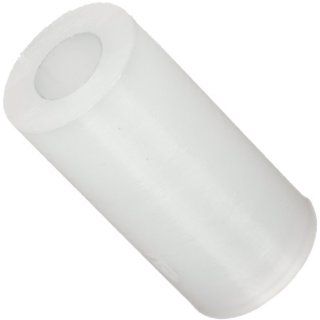 Round Spacer, Nylon, Off White, #2 Screw Size, 0.187" OD, 0.091" ID, 3/8" Length (Pack of 100) Hardware Spacers