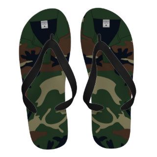 Camo Military Camouflage T Shirt Flip Flops Sandal