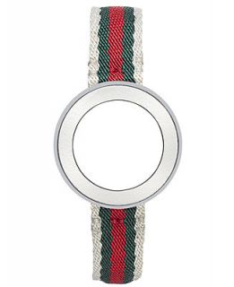 Gucci Watch Strap and Bezel, Womens Swiss U Play Green, Red and White Nylon Strap 27mm YFA50040   Watches   Jewelry & Watches