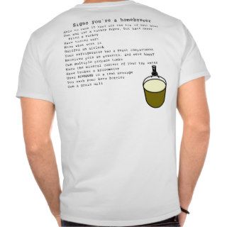 Signs you're a homebrewer/Airlock Sniffer T shirts