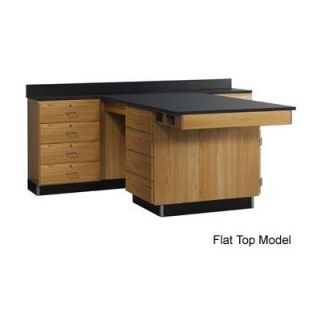 Diversified Woodcrafts Perimeter Workstation With 4 Drawers, Sink