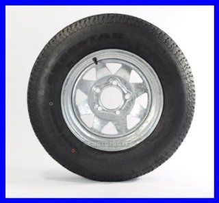 Two Trailer Tires + Rims ST185/80D13 185/80D 13 13 ST Galvanized Spoke Automotive