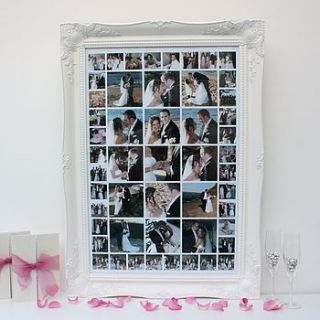 personalised wedding photo montage (large) by the wonderwall print company