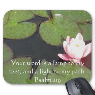 Psalm 119 Your word is a lamp to my feet Mousepad