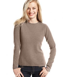 Charter Club Petite Sweater, Long Sleeve Cashmere Crew Neck   Sweaters   Women