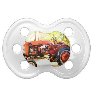 Vintage Red Tractor Pacifier