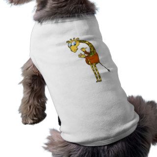 PET CLOTHING "funny giraffe" cartoon