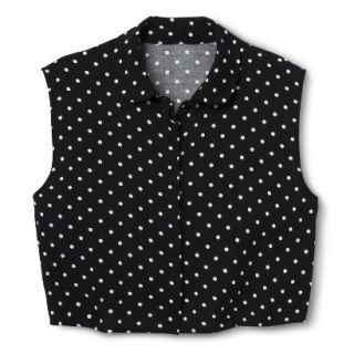 Mossimo Supply Co. Juniors Cropped Button Down Top   Polka Dot XL(15 17)
