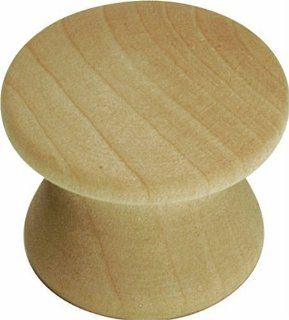 Hickory Hardware P183 UW 1 Inch Natural Woodcraft Knob, Unfinished Wood   Cabinet And Furniture Knobs  