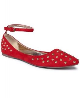 Rampage Lalette Ankle Strap Studded Flats   Shoes