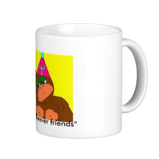 Forever friends, monkey cup coffee mugs