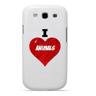 SudysAccessories I Love Heart Animals Samsung Galaxy S3 Case S III Case i9300   SoftShell Full Plastic Snap On Graphic Case Cell Phones & Accessories
