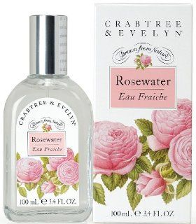 C & E Crabtree & Evelyn Rosewater Eau Fraiche 3.4 Oz.  Eau De Toilettes  Beauty