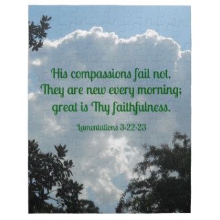 Lamentations 322 23 His compassions fail notJigsaw Puzzles