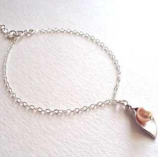 sterling silver calla lily bracelet by a box for my treasure