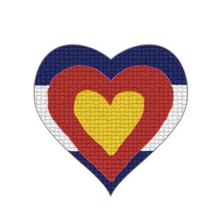 I heart Colorado Flag Products Heart Sticker