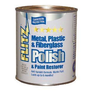 Flitz CA 03518 6A Metal, Plastic and Fiberglass Polish Paste   2.0 lb. Quart Can, (Pack of 6) Automotive