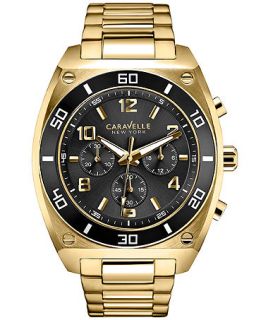 Caravelle New York by Bulova Mens Chronograph Gold Tone Stainless Steel Bracelet Watch 44mm 45A111   Watches   Jewelry & Watches