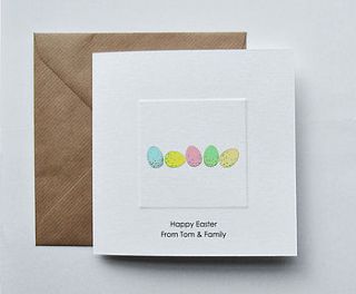 'easter eggs personalised easter card' by honey tree publishing