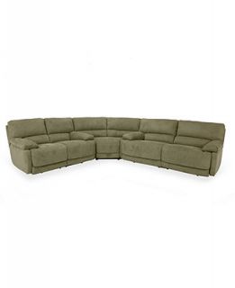 Nina Fabric Reclining Sectional Sofa, 3 Piece Power Recliner (Sofa, Wedge and Loveseat) 139W x 121D x 40H   Furniture