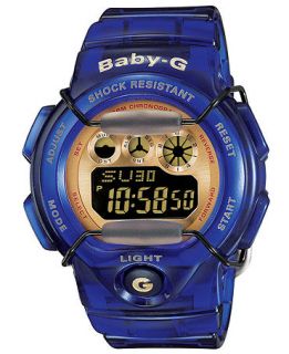 Baby G Watch, Womens Digital Blue Resin Strap 45x39mm BG1005A 2   Watches   Jewelry & Watches