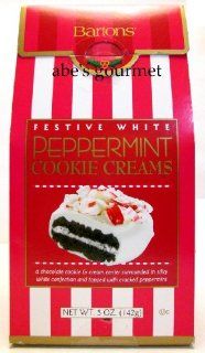 Bartons Festive White Holiday Peppermint Cookie Creams (Pack of 3) 5 oz Boxes  Candy And Chocolate Bars  Grocery & Gourmet Food