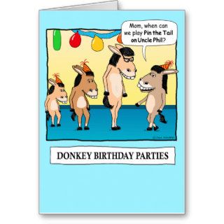 Happy Birthday   Pin the Tail Greeting Cards