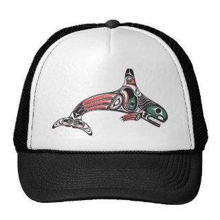 Tlingit Killer Whale & Eagle Mesh Hat