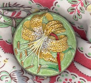 hand painted compact mirror by susanna freud