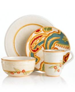 Fitz and Floyd Dinnerware, Carissa Paisley Blue Collection   Casual Dinnerware   Dining & Entertaining