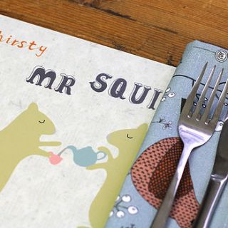 squirrel character table placemat by lil3birdy