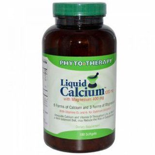 Phyto Therapy Liquid Calcium 'rx' ( 1x180 SGEL)  Calcium Ascorbate Mineral Supplements  Grocery & Gourmet Food