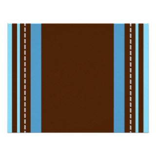 Brown and Blue Background Invitations