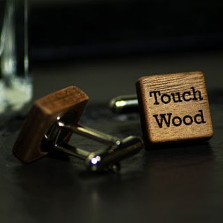 touch wood cufflinks by made lovingly made