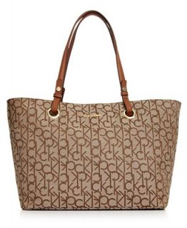 Calvin Klein Key Item CK Jacquard Tote   Handbags & Accessories