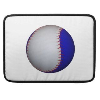 White and Blue Baseball Softball Sleeve For MacBook Pro
