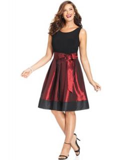 SL Fashions Plus Size Sleeveless Pleated Side Bow Dress   Dresses   Plus Sizes