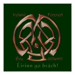 IRELAND FOREVER Celtic Knot Wall print