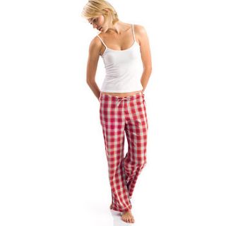 women's brushed cotton tartan pj bottoms by pj pan pyjamas