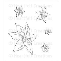 Heartfelt Creations Cling Rubber Stamp Set  Pristine Lilies Clear & Cling Stamps