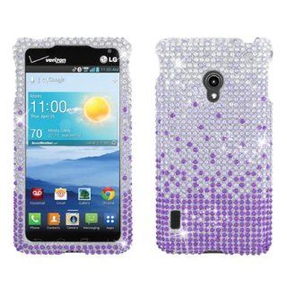Aimo LGVS870PCDI174 Dazzling Diamond Bling Case for LG Lucid 2   Retail Packaging   Waterfall Purple Cell Phones & Accessories