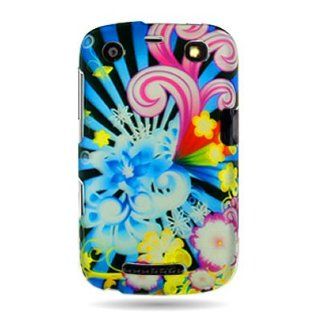 CoverON Hard Snap on Shield With NEON FLORAL Design Faceplate Cover Sleeve Case for BLACKBERRY 9370 CURVE APOLLO (T MOBILE) With PRY Tool Removal Case [WCBH87] Cell Phones & Accessories