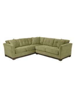 Elliot Fabric Microfiber Sectional Sofa, 2 Piece 108W x 95D x 28H   Furniture